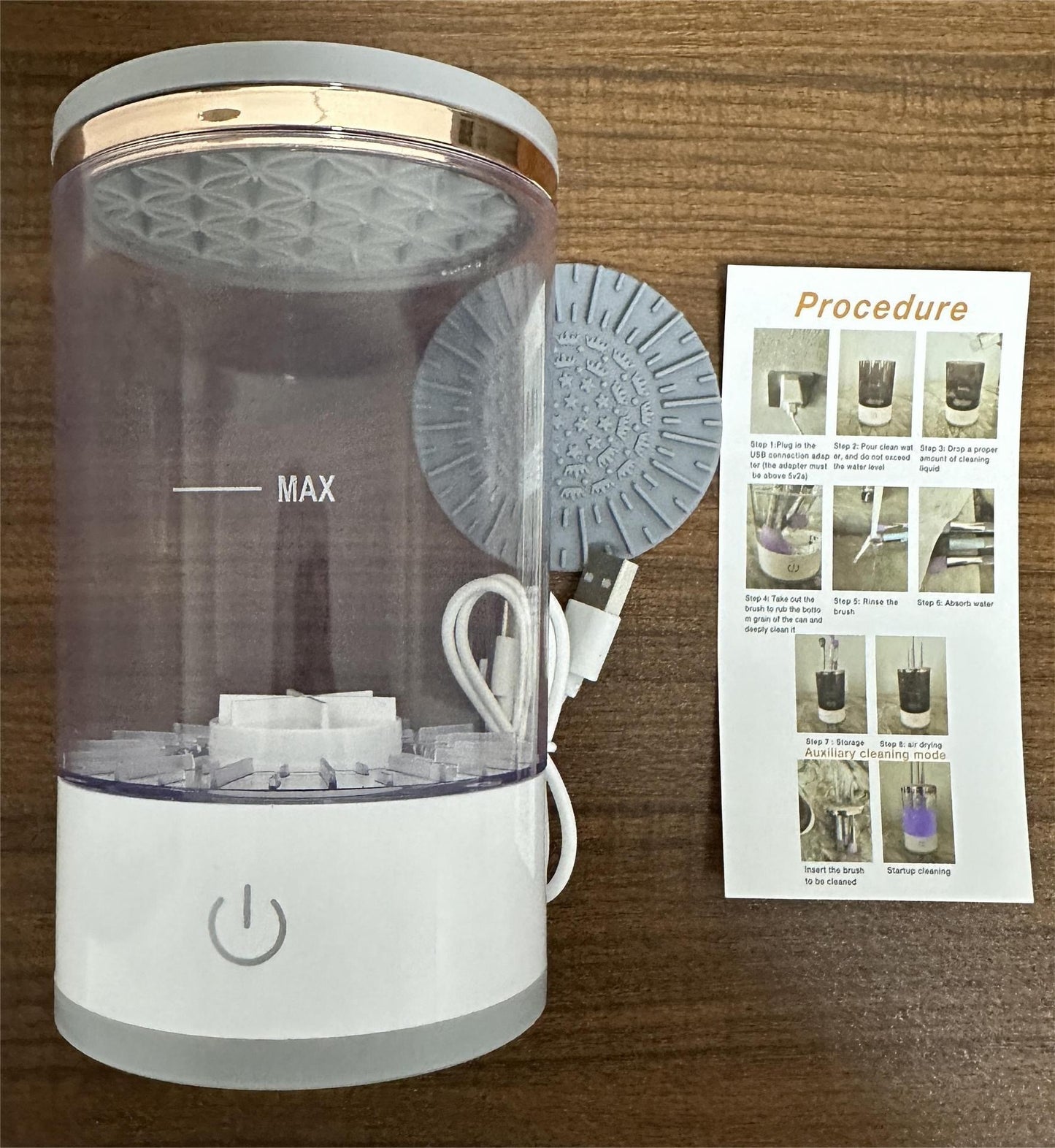 💖 Cross-border 2024 新登場 — USB直挿し式 自動メイクブラシクリーナー 💖