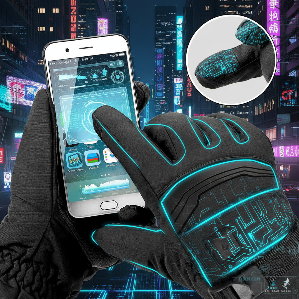 IRONRIDE 加熱グローブ 冬用 防寒 タッチ対応 防風 防水 保温 電熱式 バイク用ライディンググローブ